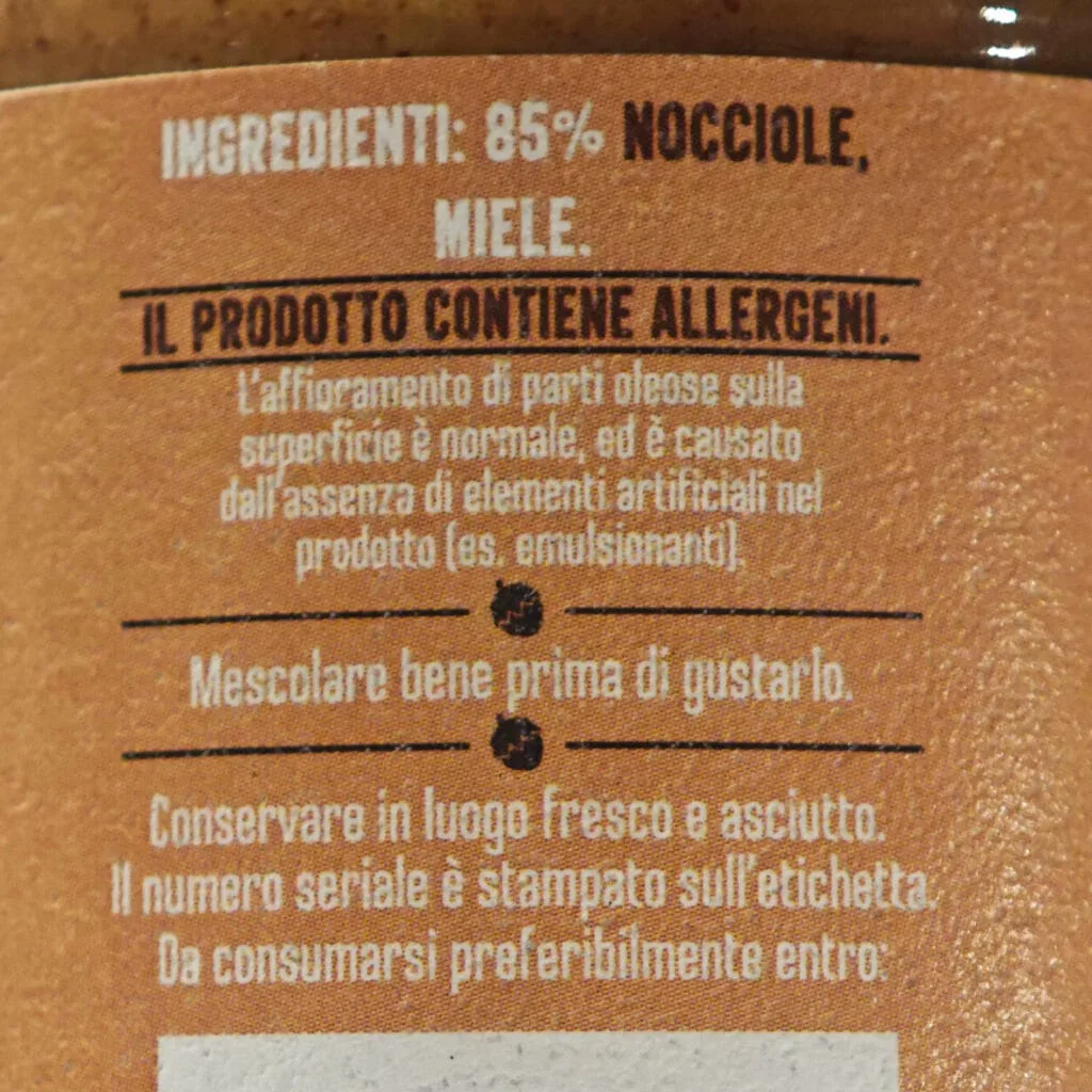 dettaglio ingredienti