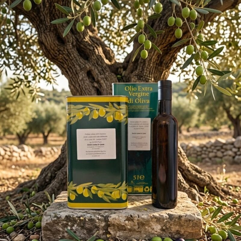 Olio EVO "Solo Una" da 100% olive Leccino - De Quarto
