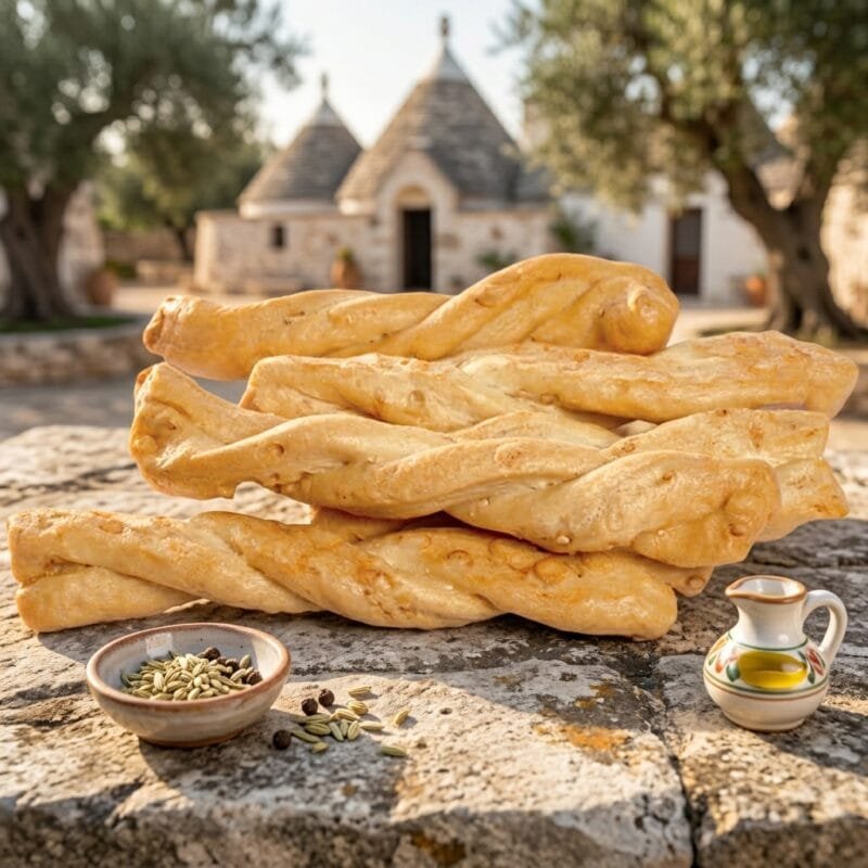 Taralli intrecciati al sesamo Pugliesi - Fragranze Mediterranee